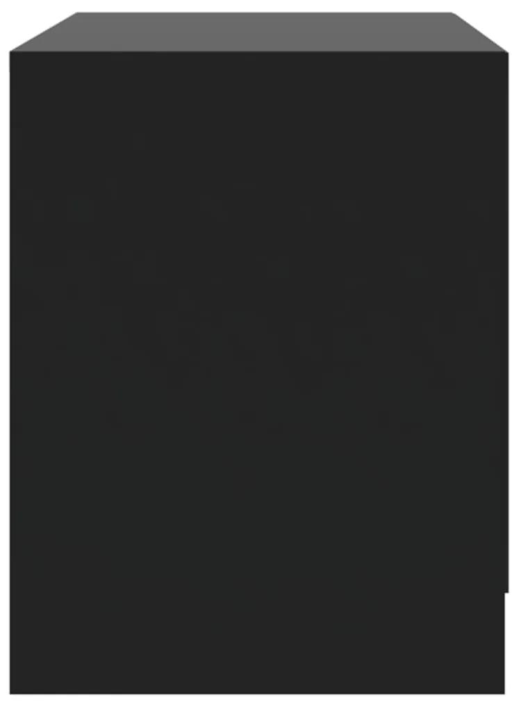 Noptiera, negru, 45x34,5x44,5 cm, PAL 1, Negru