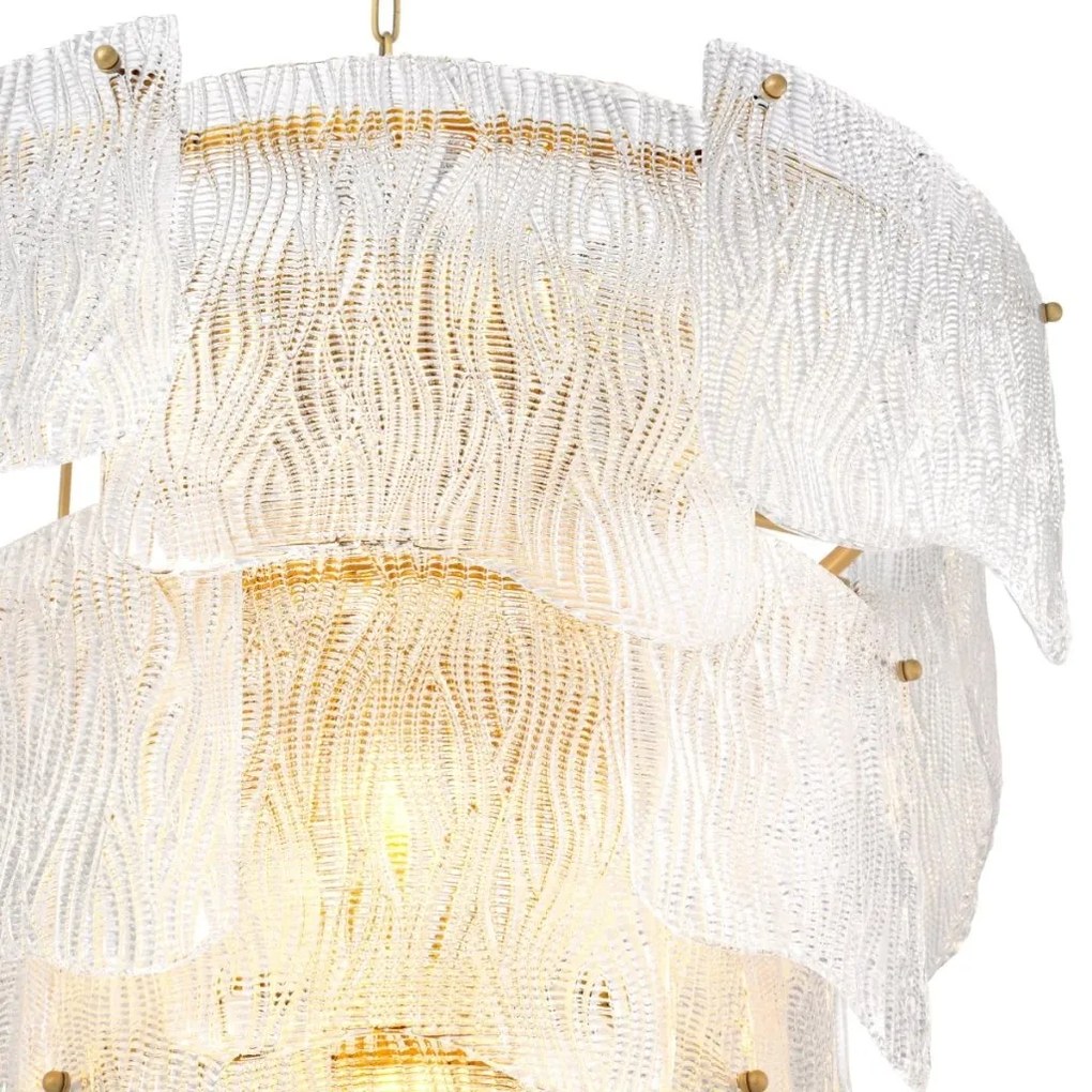 Candelabru LUX design deosebit Asinara L, sticla texturata