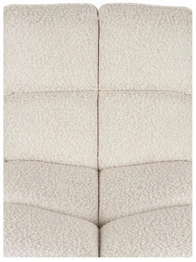 Fotoliu crem pivotant cu tapițerie din țesătură bouclé Bros – White Label