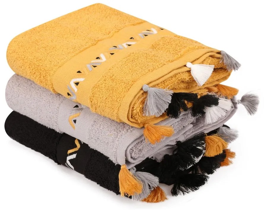 Prosoape 3 buc. din bumbac din frotir 50x90 cm Asorti – Foutastic