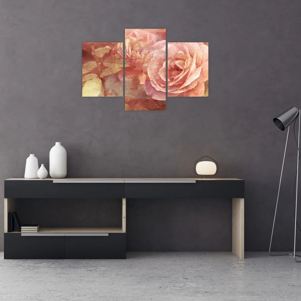 Tablou cu trandafir (90x60 cm)