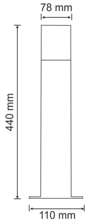 Lampă exterior NEW YORK 1xE27/12W/230V IP44, 44 cm, antracit