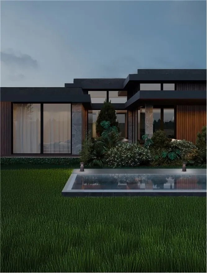 Stalp exterior din ciment IP65 LED Lua H-35,5cm