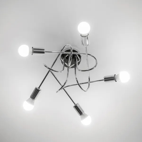 Lustră aplicată OXFORD 5xE27/15W/230V crom lucios