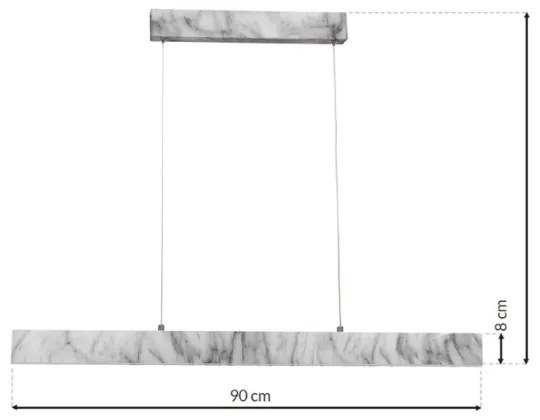 LED Lustră pe calbu PIERCE LED/18W/230V alb/gri