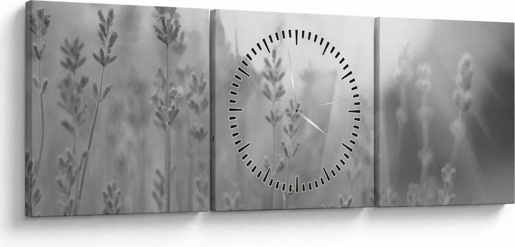 Tablou - Lavanda (cu ceas) (90x30 cm)