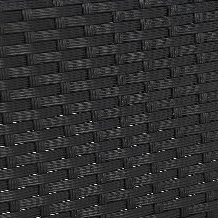 Juskys Masa rotunda Yoro Ø60 cm din ratan - negru