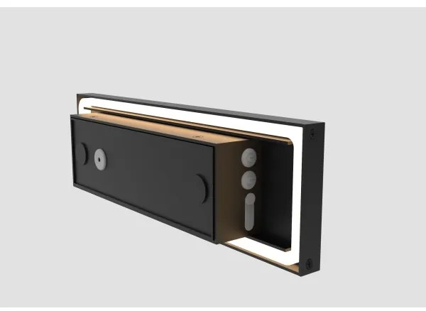 Brilagi - Aplică solară de perete SUN, LED 2,5W, 230V, 30 cm, 2000 mAh, IP44