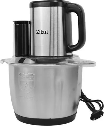 Tocator legume-fructe Zilan ZLN2757 digital multifunctional, Vas inox capacitate 3L, 4 functii presetate, Lame din titan, Putere 500W