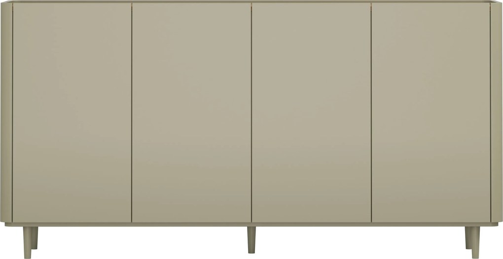Comodă Elivo 200 cm cu 4 uși pe picioare - eucalipt / stejar baltic dune