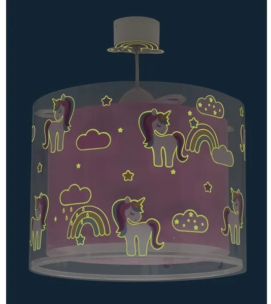 Lustră pentru copii UNICORNS 1xE27/60W/230V Dalber 41592
