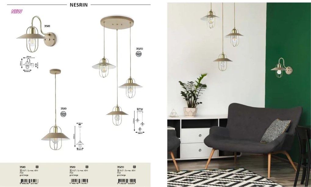 Pendul design industrial Nersin 3519 RX