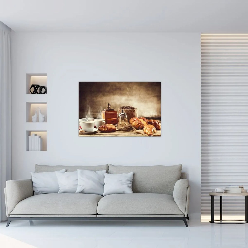 Tablou - Cafea și mic dejun (90x60 cm)