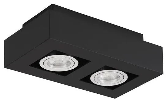 Spot aplicat tavan ajustabil ROBIN 2L negru