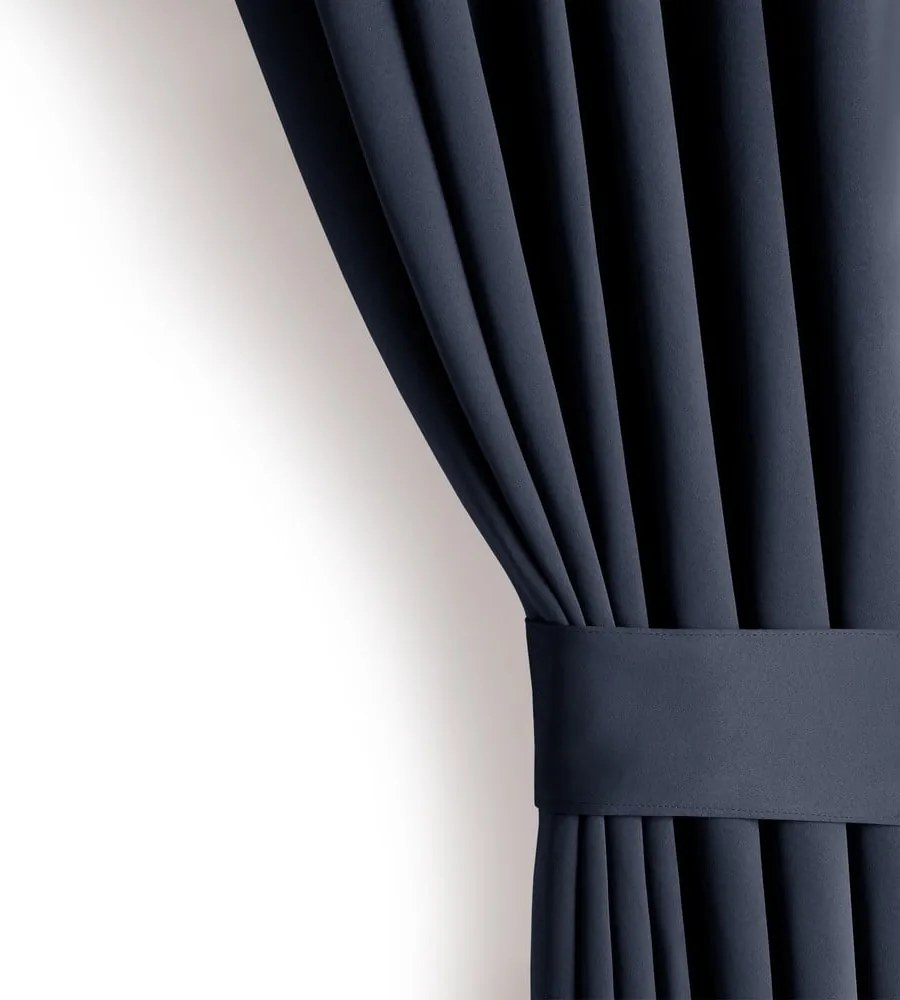 Draperie albastru-închis termoizolantă/dimout (semi-opacă) 140x245 cm Kierra – Restilo