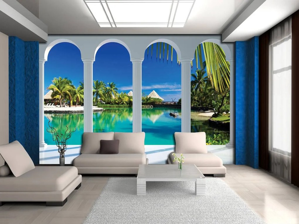 Fototapet - Privire spre Maledive (152,5x104 cm)
