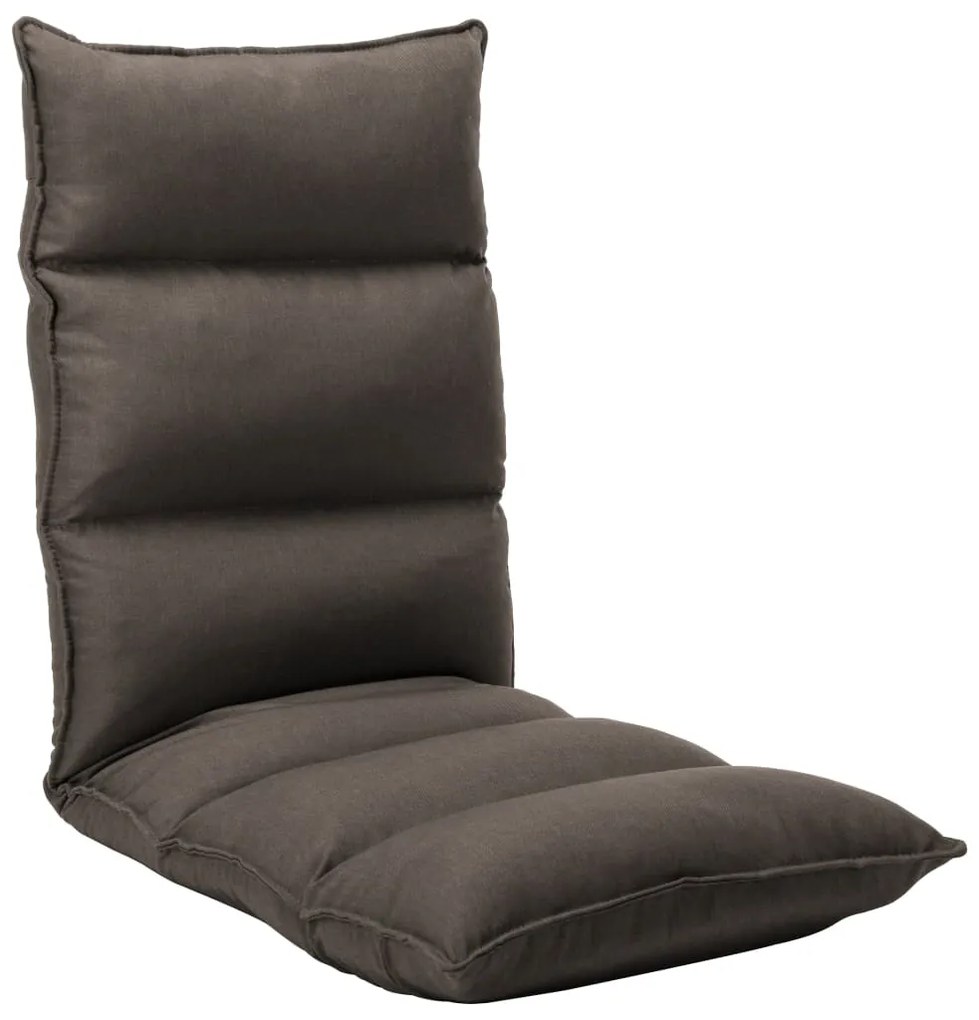 vidaXL Scaun de podea pliabil, gri taupe, material textil