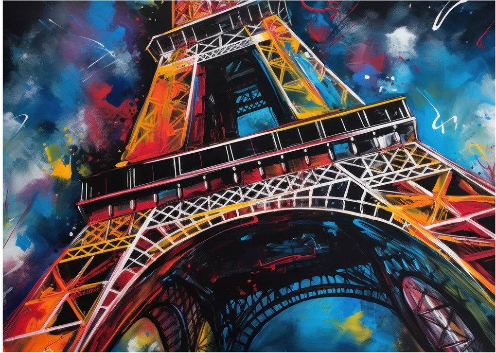 Tablou - Pictură a Turnului Eiffel II. (70x50 cm)