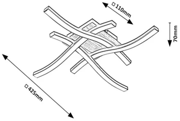 Lustră LED aplicată HEIMDALL 4xLED/20W/230V Rabalux 2281