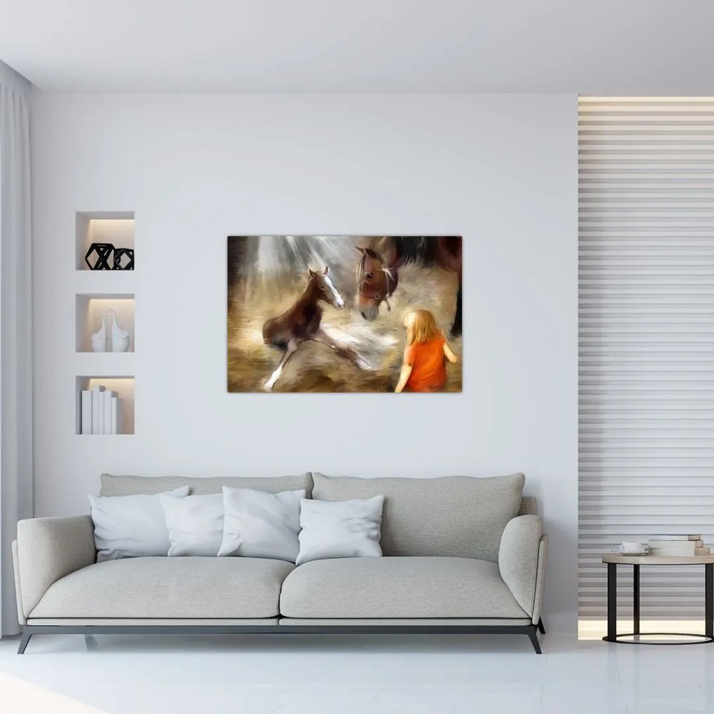 Tablou - Bine ai venit, căluțul mic (90x60 cm)