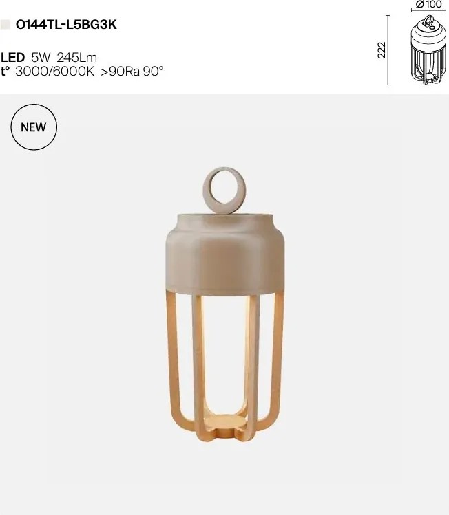 Lampa exterior portabila cu baterii protectie IP54 Vetra