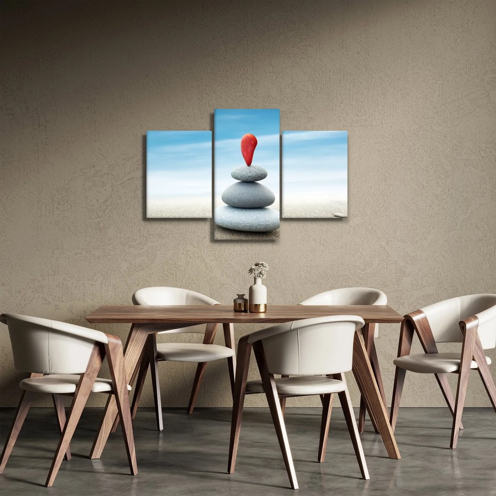 Tablou -Echilibru cu pietre (90x60 cm)