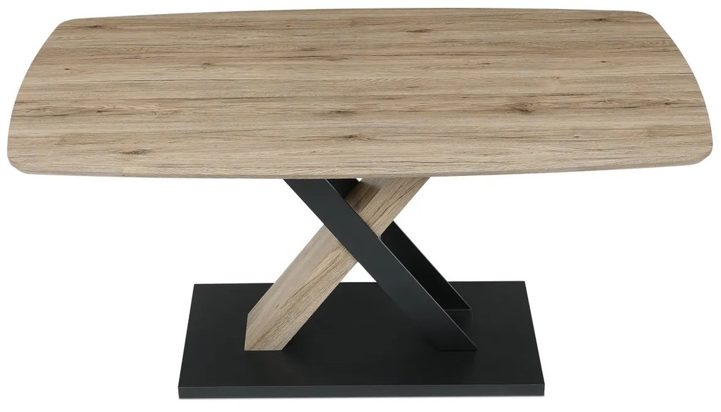 Masă de sufragerie X 165 x 80 cm, stejar San Remo