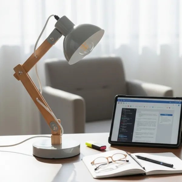 Brilagi - Lampă de birou FOCUS 1xE27/40W/230V, gri