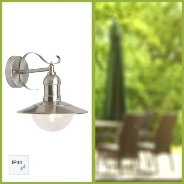 Aplică de exterior Brilliant ARTO 1xE27/60W/230V IP44 crom lucios