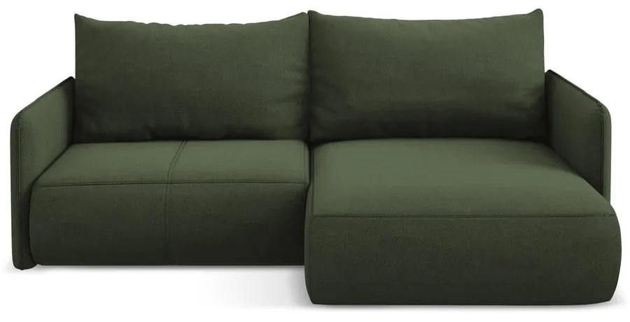 Colțar verde extensibil/cu spațiu de depozitare (cu colț pe partea dreaptă) Nanea – Makamii