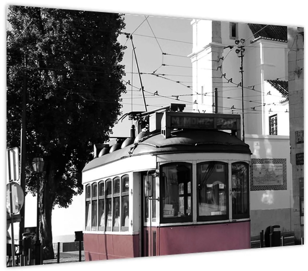 Tablou pe sticlă - Tramvaiul (70x50 cm)