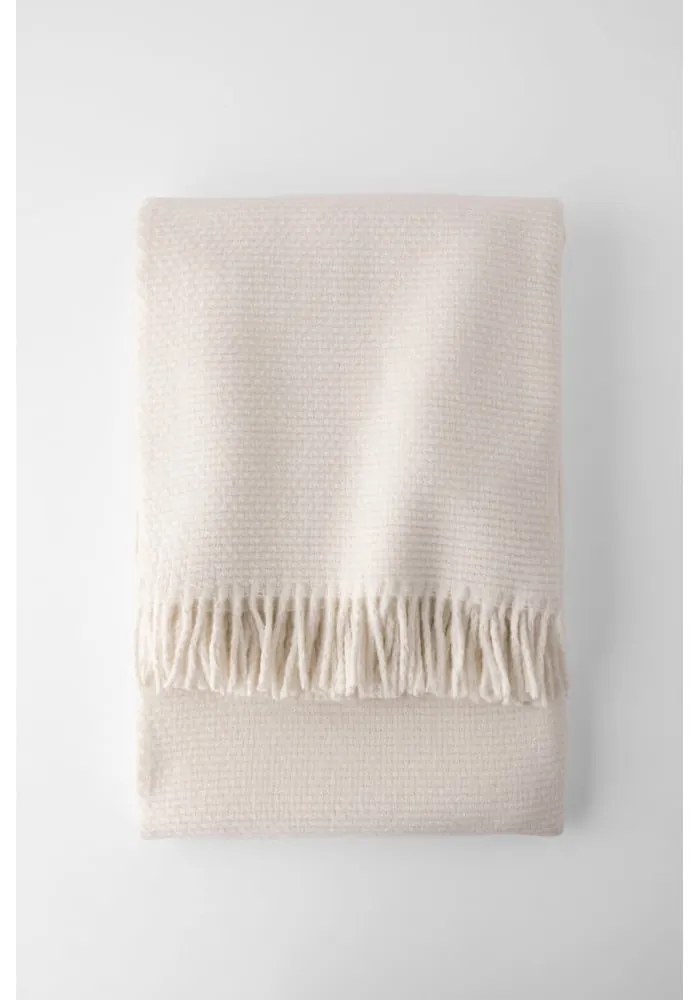 Pled din amestec de bumbac Euromant Zen, 140 x 180 cm, crem