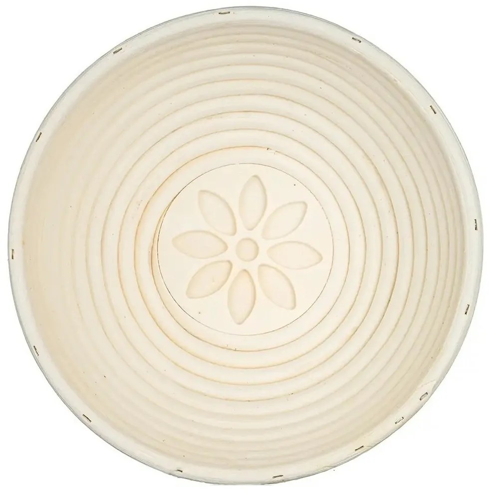 Banquet Coș rotund pentru aluat Natural diametru21 x înălțime 7,5 cm, flori