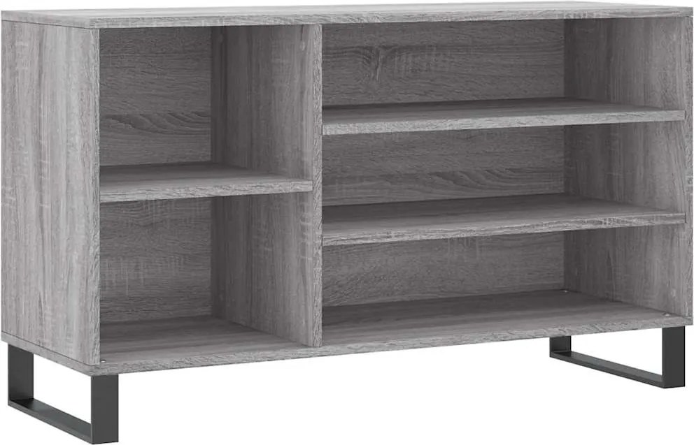 vidaXL Pantofar, gri sonoma, 102x36x60 cm, lemn prelucrat