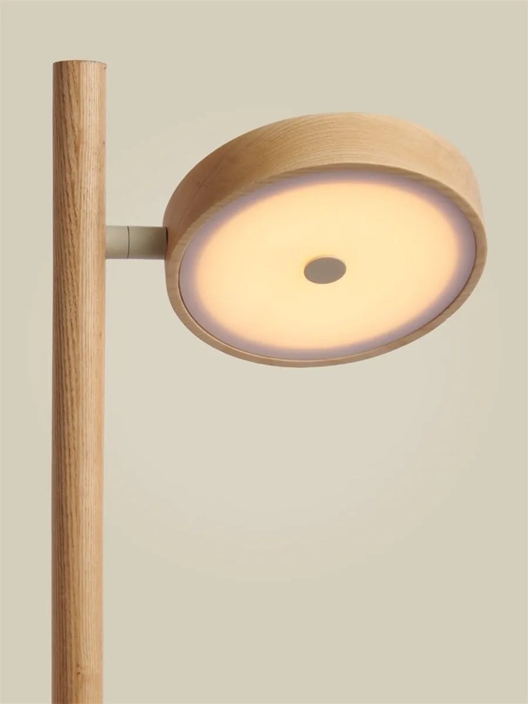 Lampadar LED din lemn de frasin natur Okinawa
