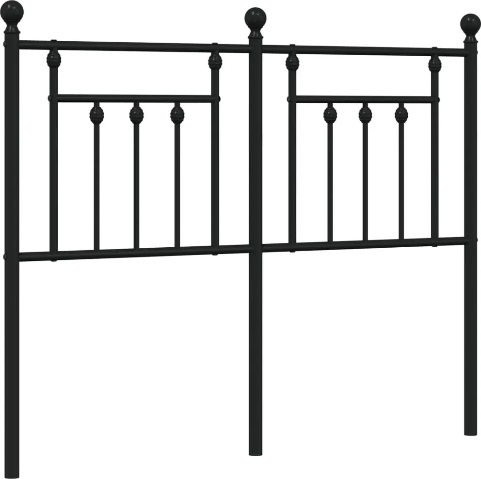 vidaXL Tăblie de pat de schimb metalică, negru, 120 cm