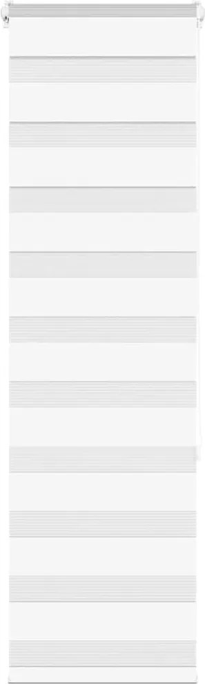 vidaXL Jaluzea tip zebra alb lățime țesătură 40,9 cm poliester