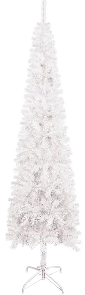 Brad de Craciun artificial subtire, alb, 180 cm 1, Alb, 180 cm