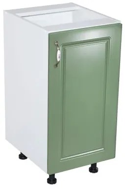 Corp inferior cu 1 usa Zebra, Alb/MDF Verde fara blat, 40 x 82 x 50 cm