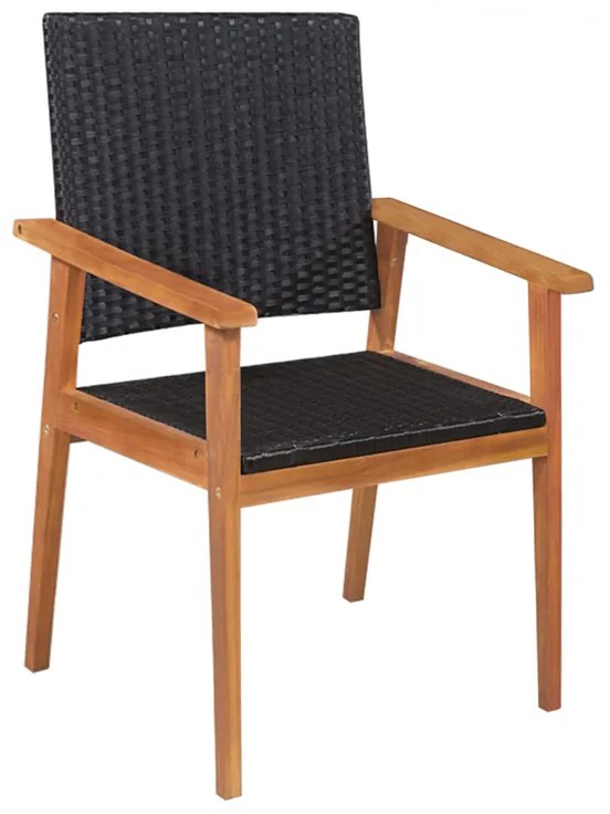 Set mobilier de gradina din ratan maro, TRIVALIS