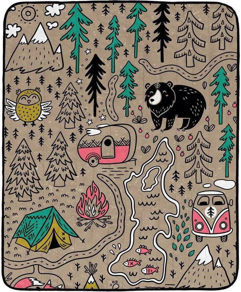 Pătură pliabilă de camping Butter Kings Camping, 145 x 180 cm