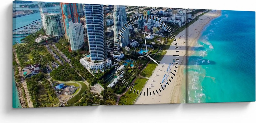 Tablou - Miami, Florida (cu ceas) (90x30 cm)