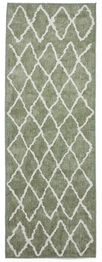 Covor tip traversă verde lavabil 61x170 cm Coral Green – Think Rugs
