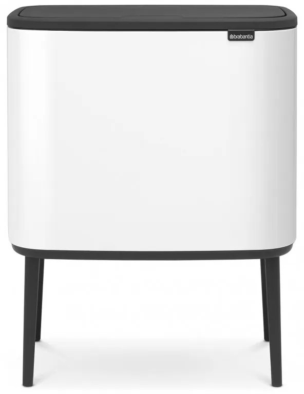 Cos de gunoi Brabantia Bo Touch 651110, 11+23 L, Deschidere lina si silentioasa, Deschidere mare, Alb
