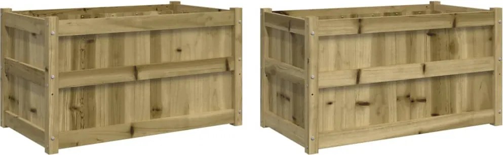 vidaXL Jardiniere de gradina , 2 buc., lemn de pin impregnat