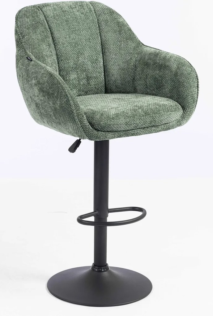 HR2055W Scaun Verde Salvie Grid Premium cu Bază Neagră