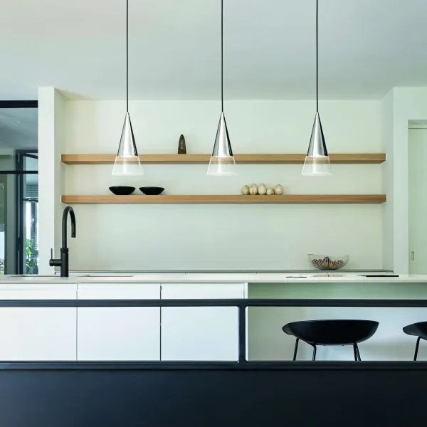 Lustră LED pe cablu Ideal Lux CONO 1xGU10/7W/230V d. 15 cm crom