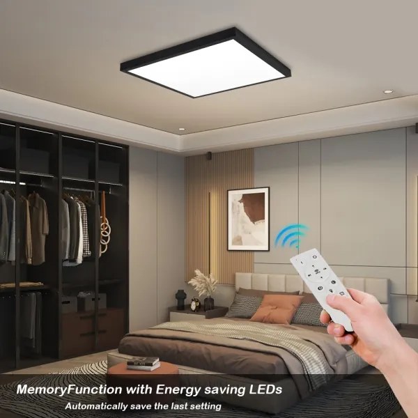 Brilagi-LED Lampă de baie reglabilă FRAME SMART LED/50W/230V IP44, negru + telecomandă