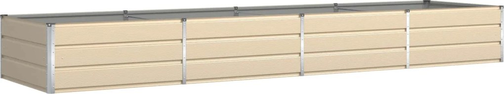 vidaXL Jardinieră Creme 385 x 100 x 45 cm Oțel Galvanizat