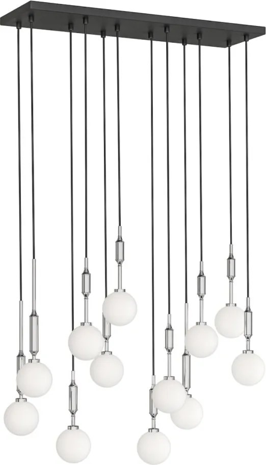 Lustra cu 12 pendule Ero XII Crom 80x25